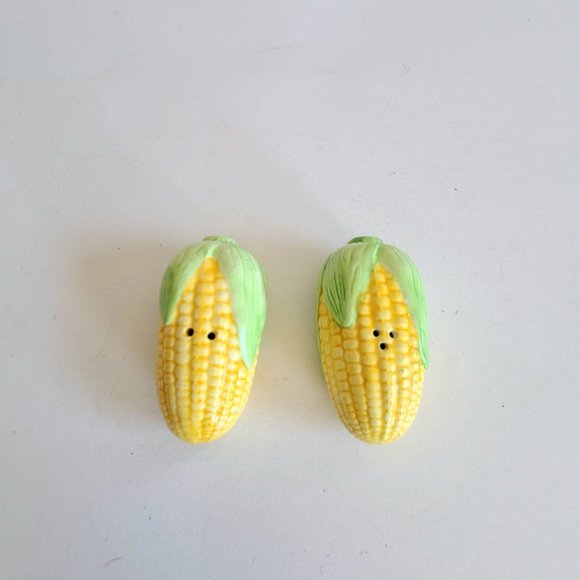 Vintage 1991 Ceramic Corns Salt and Pepper Vegetables Shakers Made in Indonesia. - Picture 2 of 4